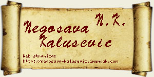Negosava Kalušević vizit kartica